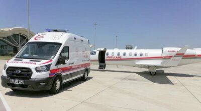 Ambulans uçak Hatay’dan havalandı