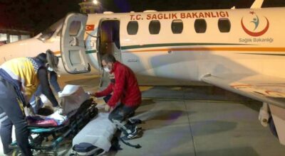 Ambulans uçak 9 yaşındaki Serdar için havalandı